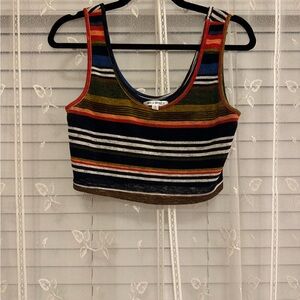 WILD HONEY | STRIPED CROP TANK TOP | GENTLY WORN | MEDIUM